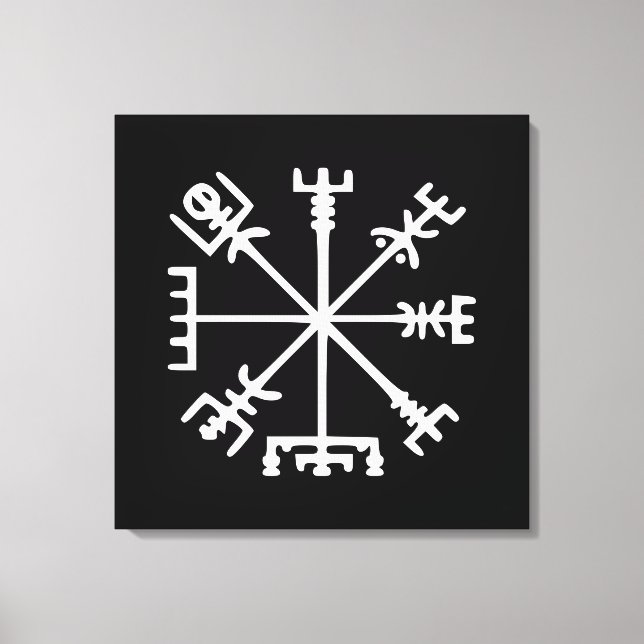 Vegvísir (Viking Compass) Leinwanddruck (Vorderseite)