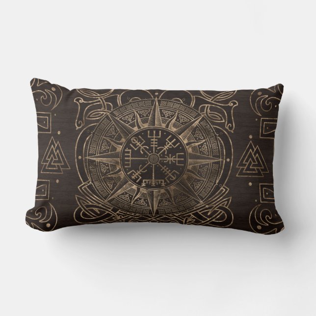 Vegvisir - Viking Compass Ornament Lendenkissen (Vorderseite)