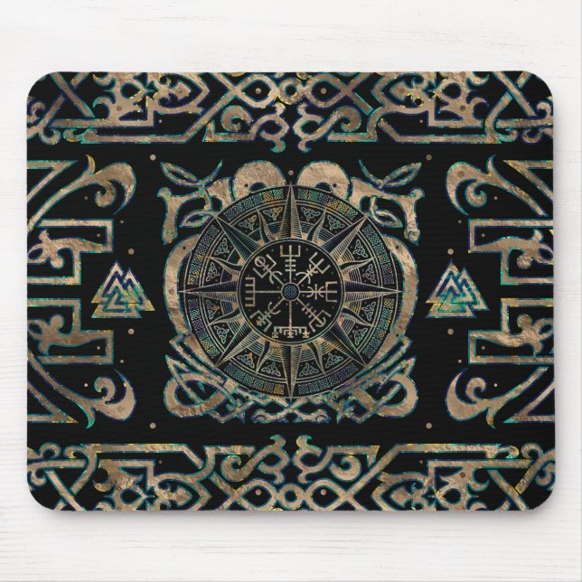 Vegvisir - Viking Compass Ornament Mousepad (Vorne)