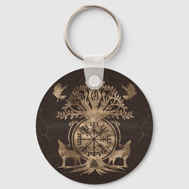 Vegvisir - Viking Compass Ornament Schlüsselanhänger (Vorderseite)