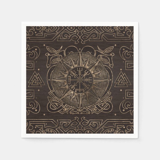 Vegvisir - Viking Compass Ornament Serviette (Vorderseite)
