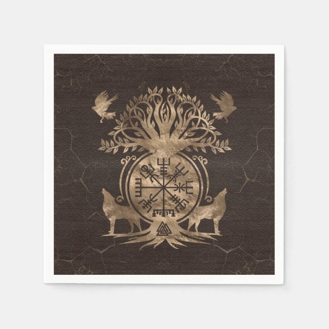 Vegvisir - Viking Compass Ornament Serviette (Vorderseite)