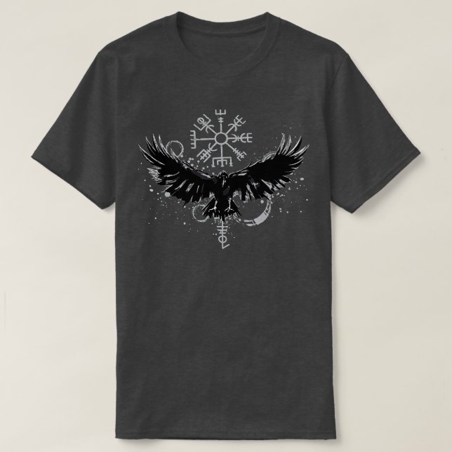 Vegvisir Viking Compass Ravens Viking  T-Shirt (Design vorne)