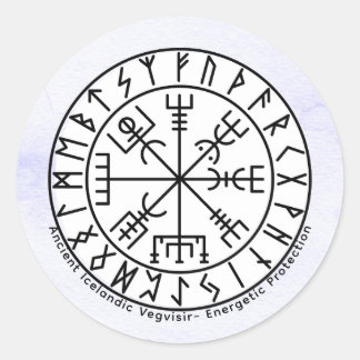 Vegvisir Viking Compass Symbol Design Runder Aufkleber
