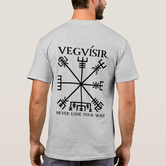 Vegvisir "Viking Kompass" (Schwarzes) T-Shirt (Rückseite)