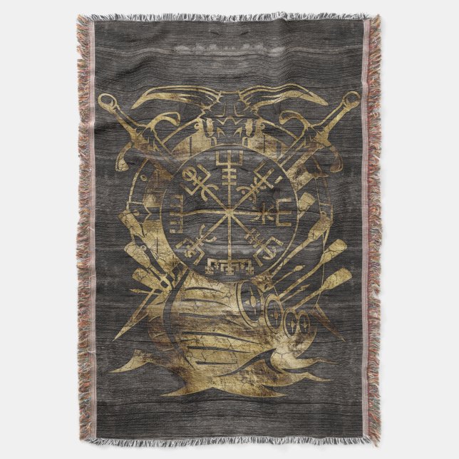 Vegvisir - Viking-Navigations-Kompass Decke (Vorderseite Vertikal)