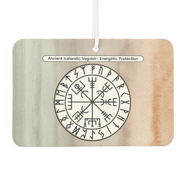 Vegvisir Wikinger-Kompass-Symbol-Design Autolufterfrischer (Vorderseite)