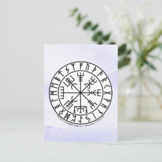 Vegvisir Wikinger-Kompass-Symbol-Design Postkarte