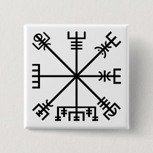 Vegvisir Wikinger Symbol Button