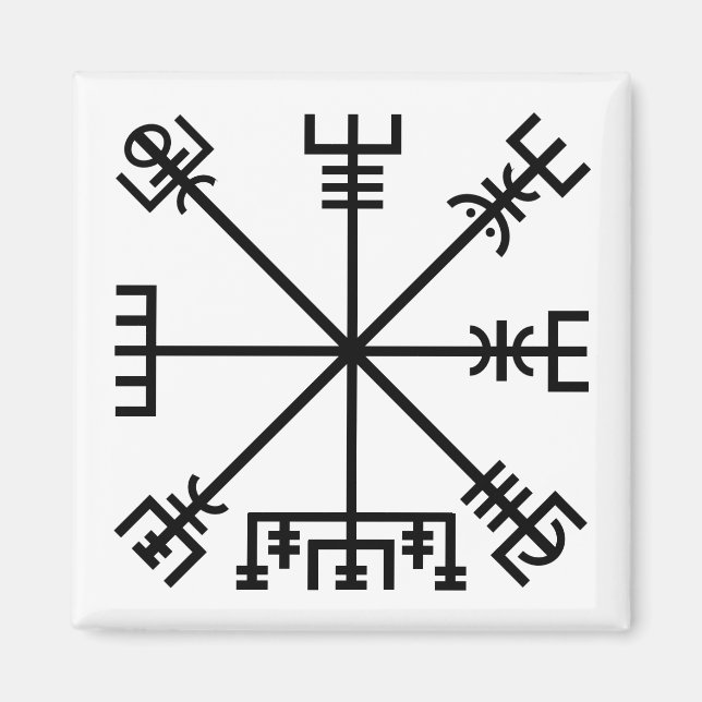 Vegvisir Wikinger-Symbol Magnet (Vorne)