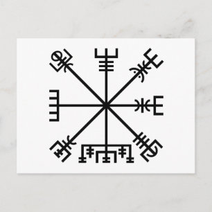 Vegvisir Wikinger Symbol Postkarte