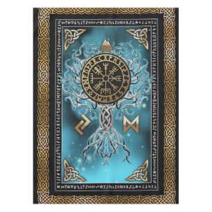 Vegvisir Yggdrasil Wikinger Rune Nordisch Tischdecke