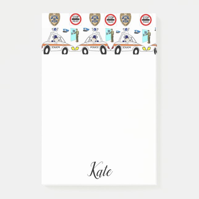 Véhicule de police Post-it Notes (Devant)