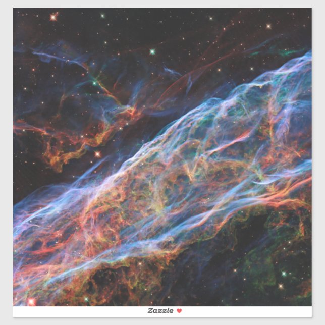 Veil Nebula Supernova Remnants Hubble Telescope Aufkleber (Blatt)