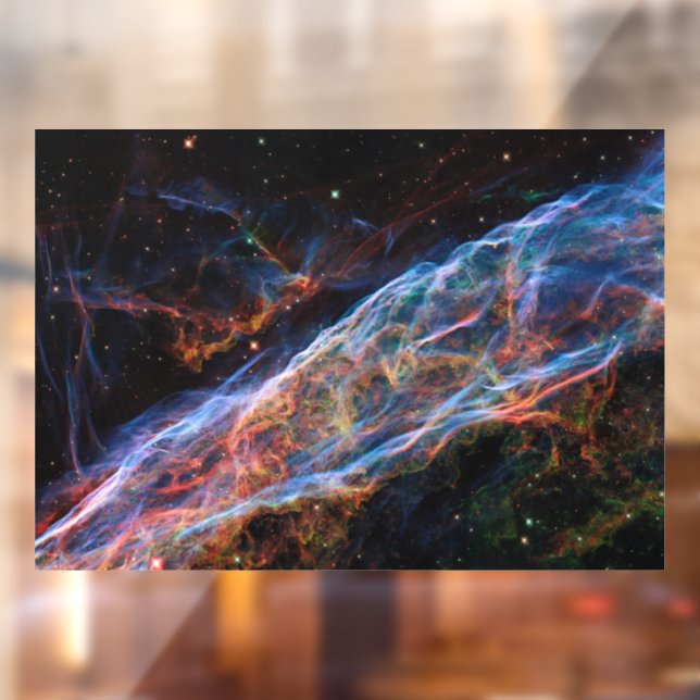 Veil Nebula Supernova Remnants Hubble Telescope Fensteraufkleber (Blatt 2)