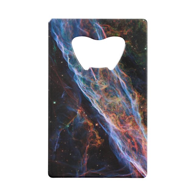 Veil Nebula Supernova Remnants Hubble Telescope Geldbeutel Flaschenöffner (Vorderseite)