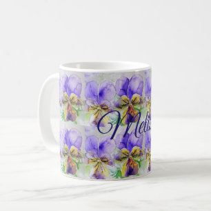 Veilchen-Aquarell-Blumen Floral Love Ladies-Tasse Kaffeetasse
