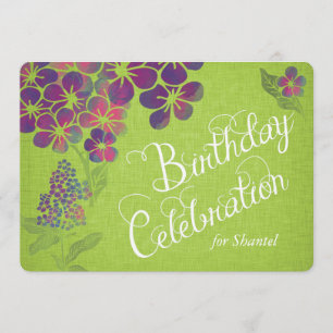 Veilchen auf grünem kundenspezifischem einladung