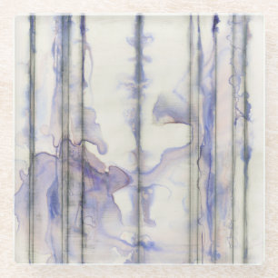 Veilchen-freies Ausdruck-Aquarell Glasuntersetzer