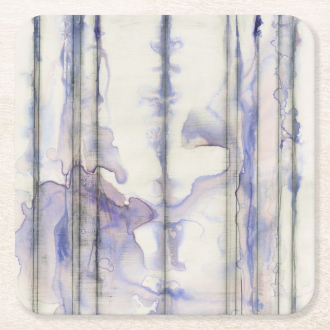 Veilchen-freies Ausdruck-Aquarell Rechteckiger Pappuntersetzer (Vorderseite)