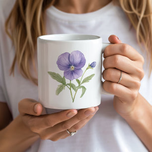 Veilchen, Geburtsmonatsblume Februar Kaffeetasse