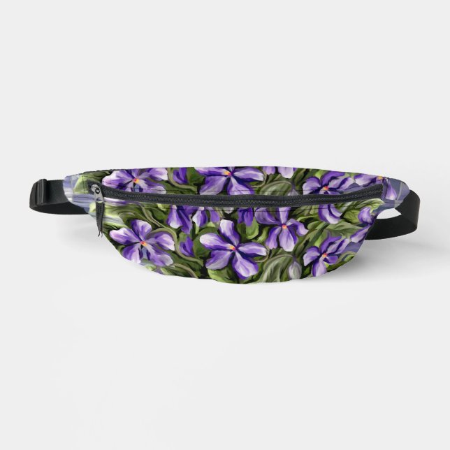 Veilchen in einem Mondglas Bauchtasche (Vorderseite)