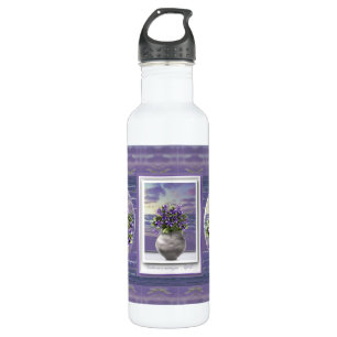Veilchen in einem Mondglas Edelstahlflasche