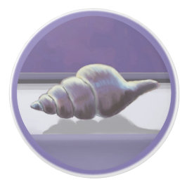 Veilchen in einem Mondglas Keramikknauf