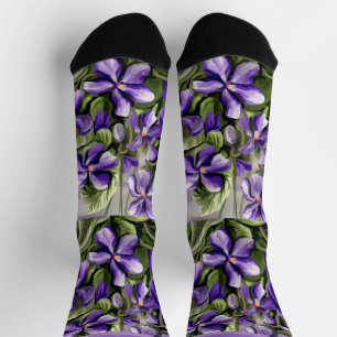 Veilchen in einem Mondglas Socken