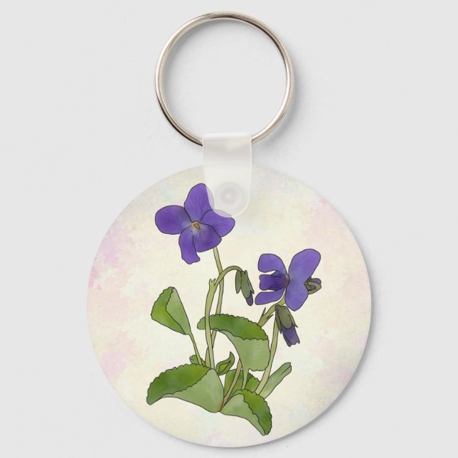 Veilchen Schlüsselanhänger (Vorderseite)