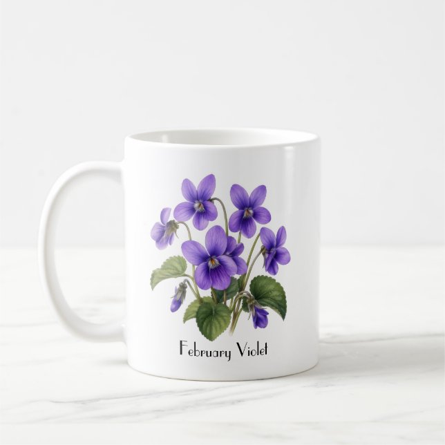 Veilchenblüten im Februar Kaffeetasse (Links)