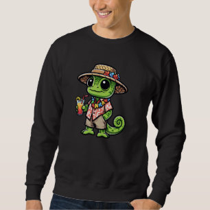 Veiled Chameleon Hawaii Reptile Funny Summer Sweatshirt