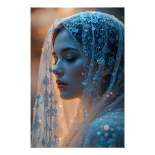 Veiled Ember Serenity Poster