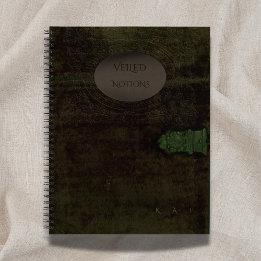 Veiled Notions: Dark Academia Moss Velvet Journal Notizbuch