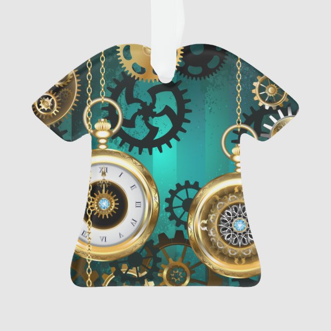 Veille bijoux Steampunk sur un Arrière - plan vert (devant)