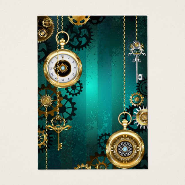 Veille bijoux Steampunk sur un Arrière - plan vert (Devant)