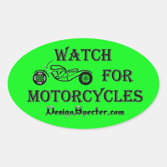 Veille Moto Vert - Stickers (Devant)