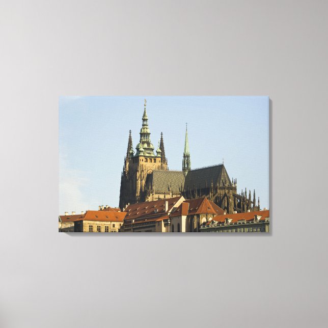 Veit-Kathedrale und Prager Burg Leinwanddruck (Vorderseite)