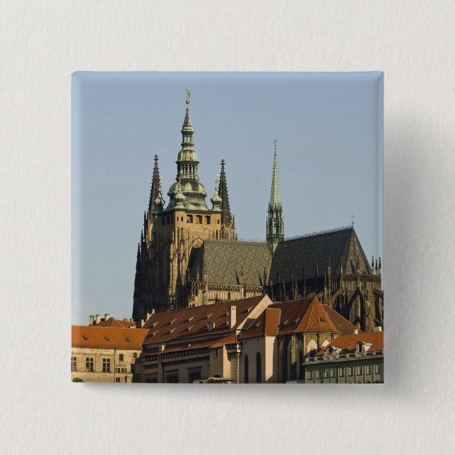 Veitsdom und Prager Burg, eine der Button (Vorderseite)