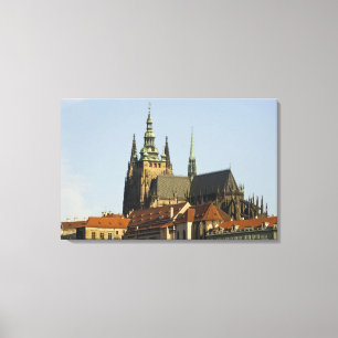Veitsdom und Prager Burg, einer der Leinwanddruck