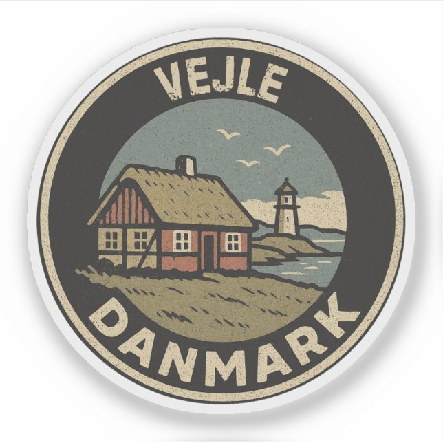 Vejle, Dänemark Aufkleber (Vorderseite)