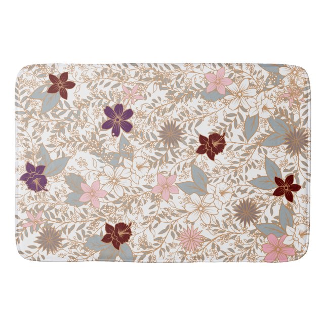 Vektor Blumenmuster Badematte (Vorderseite)