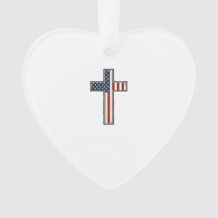 Vektor-Design eines patriotischen Kreuzes mit Dist Ornament