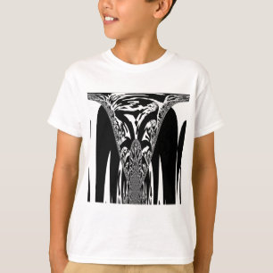 Vektor-Geschwindigkeit Hypnotisch Schwarz Weiß Abs T-Shirt