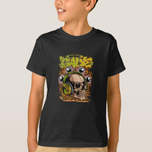 Vektor-Hörschädel mit Textanzeige T-Shirt
