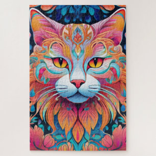 Vektor-Katzenschachbrett-Puzzle