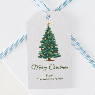 Vektor-Weihnachtsbaum Geschenkanhänger