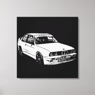 Vektorbild BMW E30 Leinwanddruck