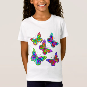 Vektorbunte Schmetterlinge T-Shirt