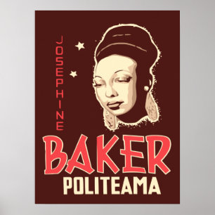 Vektorgrafik Josephine Baker im Politeama Poster